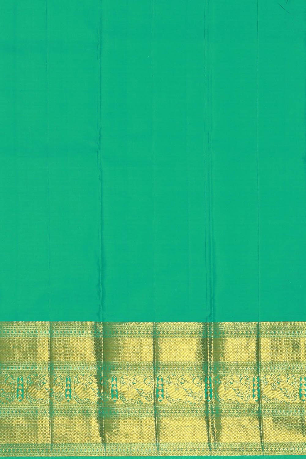 Image of Kanchipattu Deep Sea Green Brocade Saree